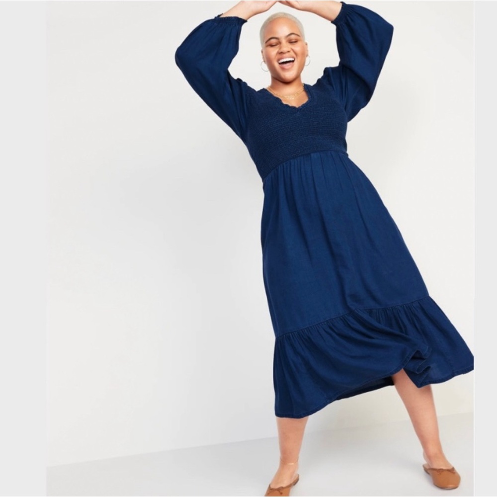 Old Navy Women's Blue Midi Dress